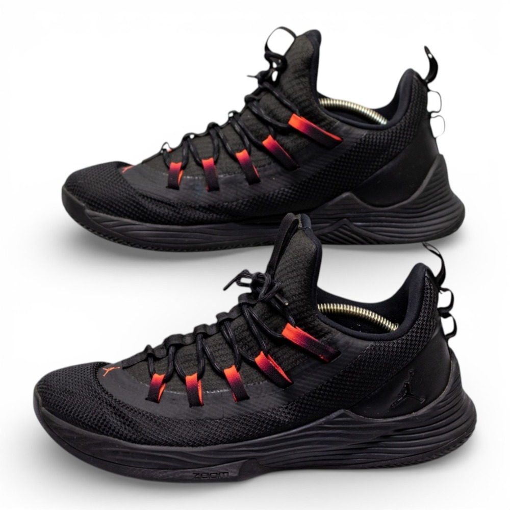 Nike Air Jordan Ultra Fly 2 Low Black Red Basketball‎ Shoes Mens 9.5 AH8110-023